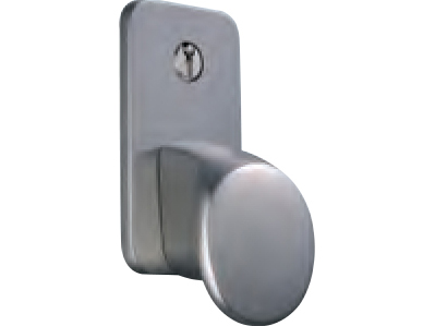 Brushed stainless steel handle